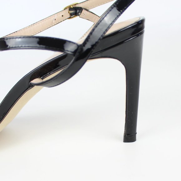 New Stuart Weitzman Kassidy Black Leather Heeled Sandal | Chic & Timeless - Picture 12 of 15